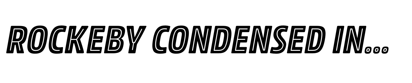 Rockeby Condensed Inline Two Italic